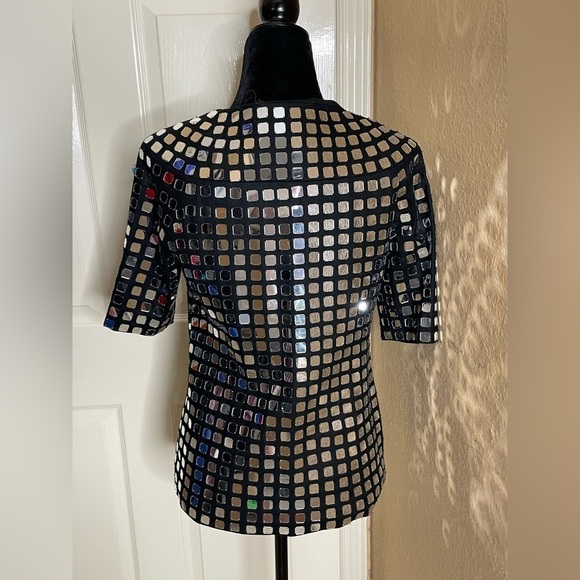 Alice & Olivia Nelle embellished Mirrored top small womens - Picture 2 of 10